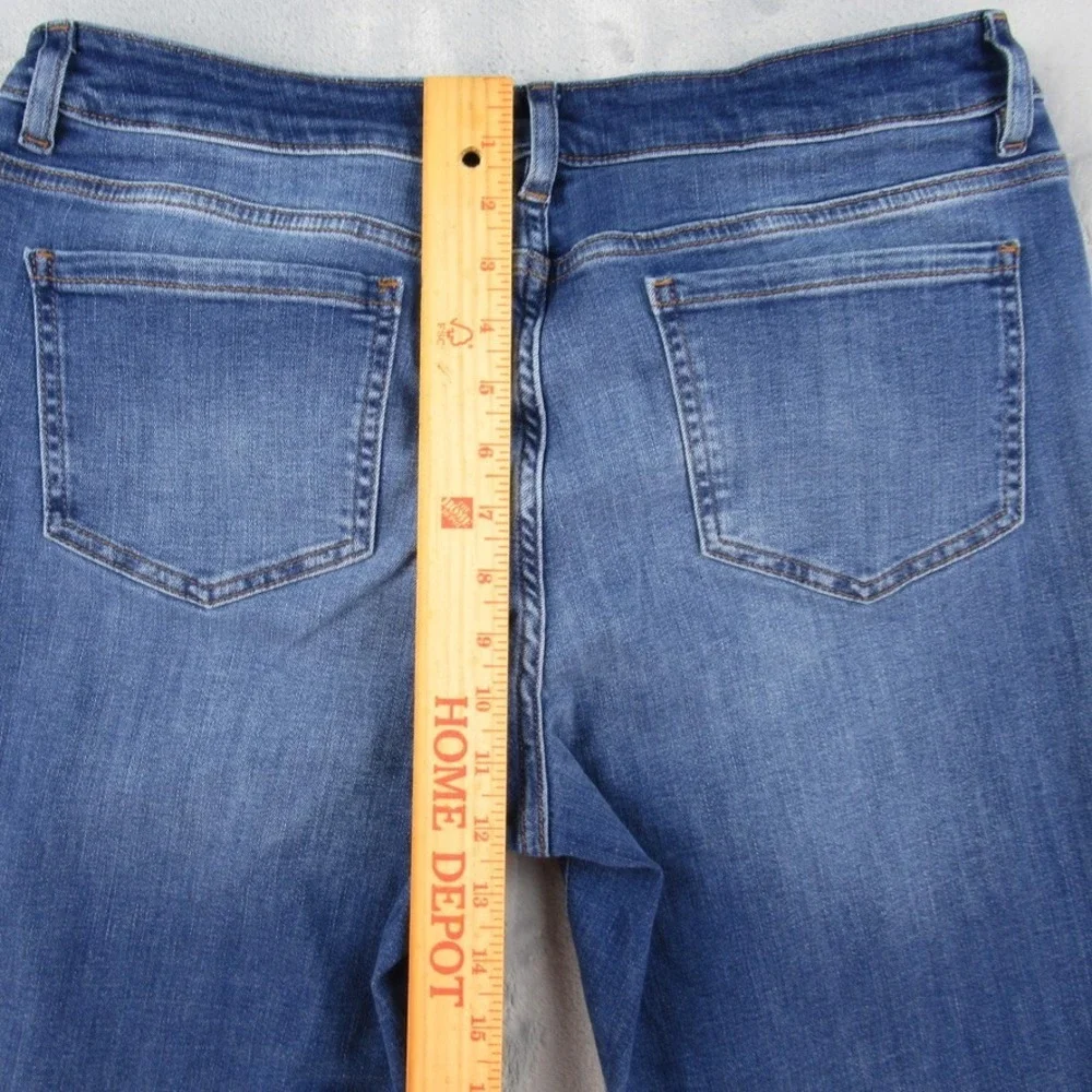 J Jill Denim Boyfriend Straight Leg Ankle Jeans Blue Medium Wash 14P Petite - Picture 10 of 13